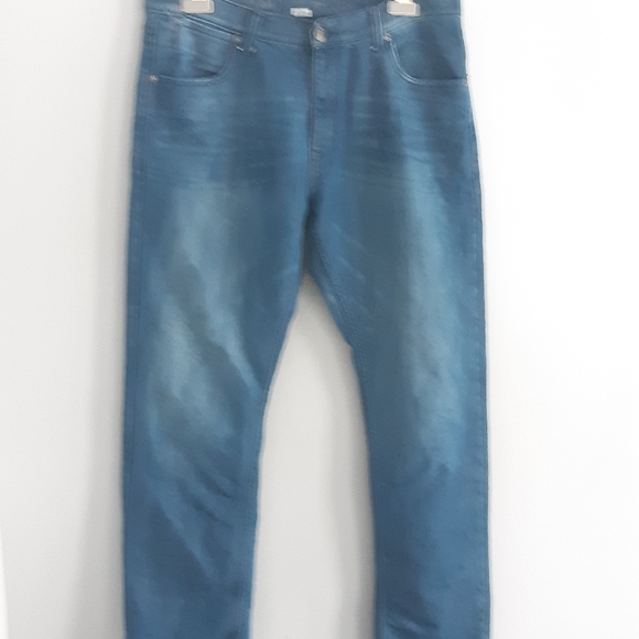 PD&C Men's Garet Blue Straight Fit Jeans - Size 36W x 32L - Picture 10 of 11
